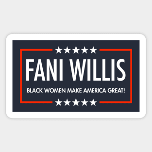 Fani Willis - Black Women Make America Great (blue) Sticker